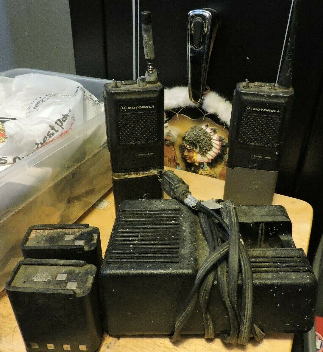 Set of 2 P200 Handheld Radios with Battery Charger and 2 Extra Batteries