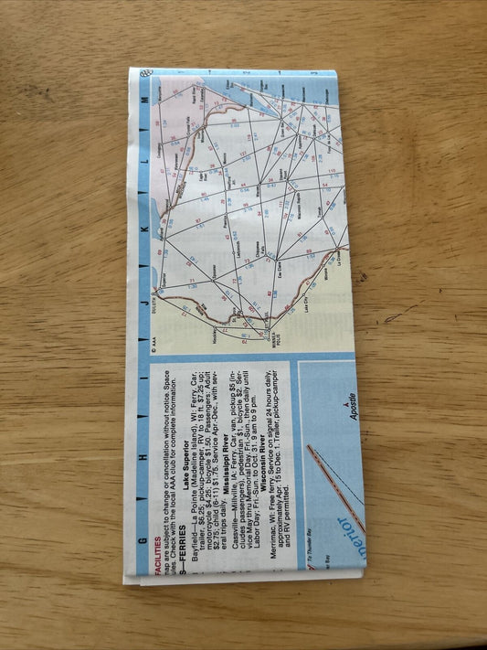 AAA Minnesota Wisconsin Road Map