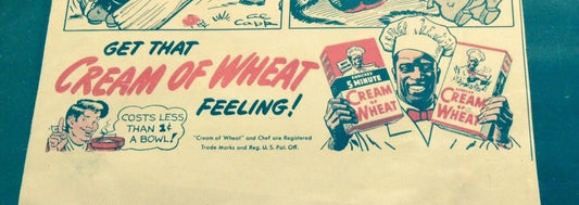 NICELY FRAMED LIL ABNER CARTOON ADVERTISEMENT FOR CREAM OF WHEAT