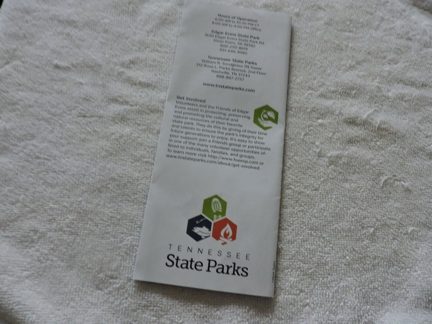 EDGAR EVINS STATE PARK TENNESSEE