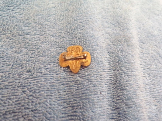 Vintage Gold Plated Girl Scout Lapel Pin