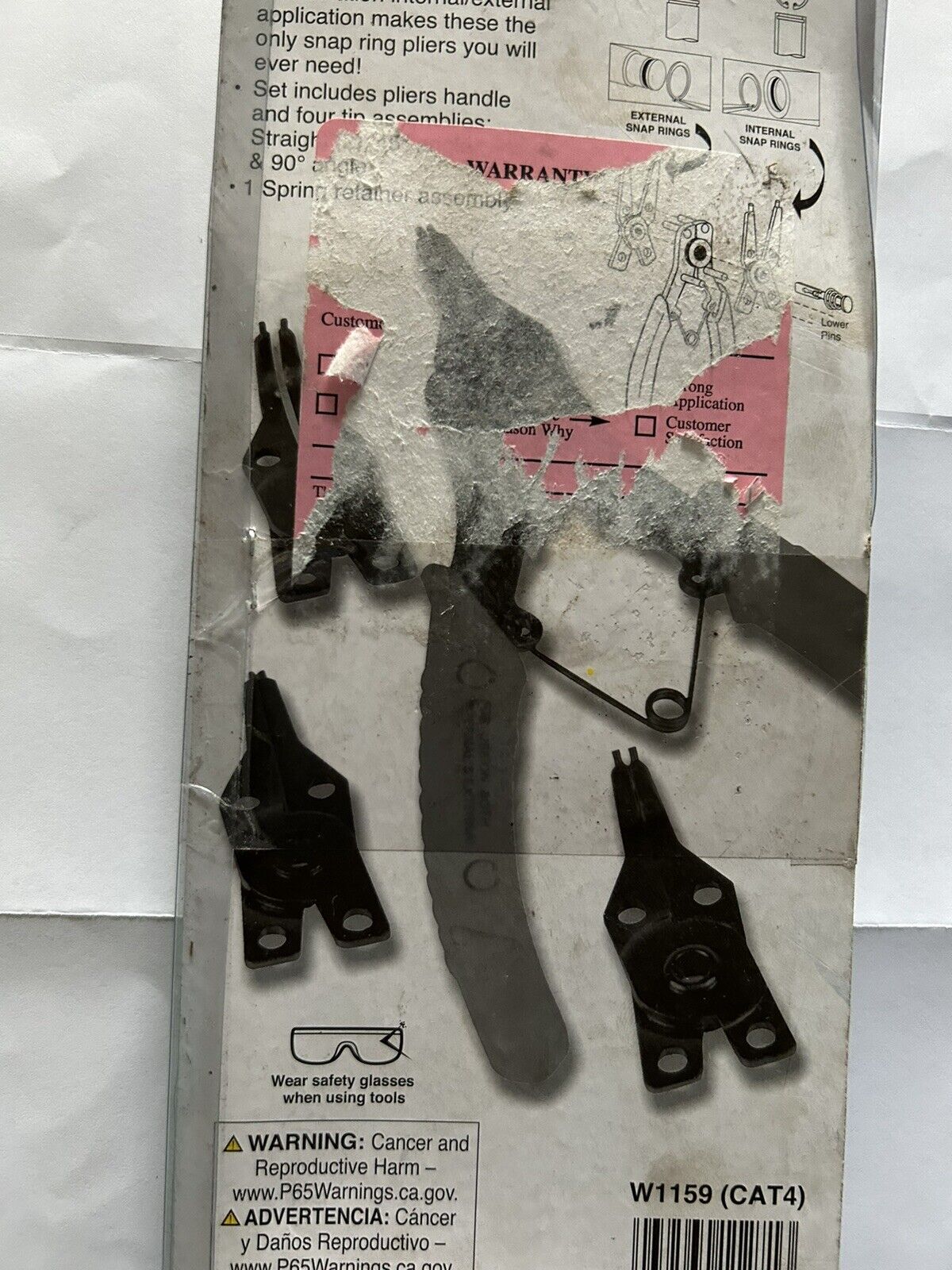 PERFORMENCE TOOL: SNAP RING PLIER SET NEW