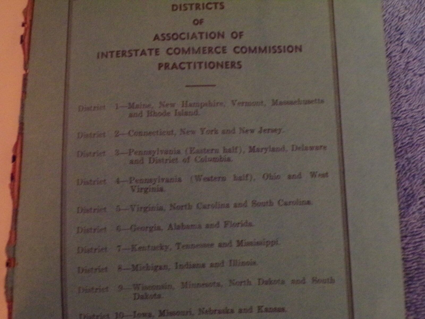 Vintage I. C. C. Practitioners' Journal (1949 Printing)