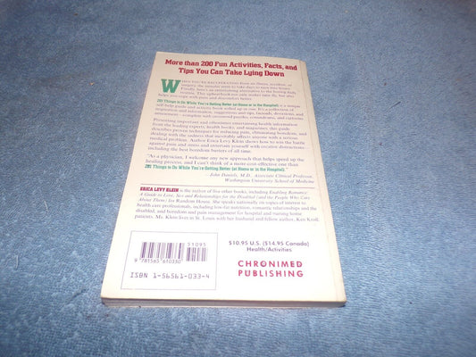 201 Things To Do While Your Getting Better At Home or The Hospital Erica Levy Kl