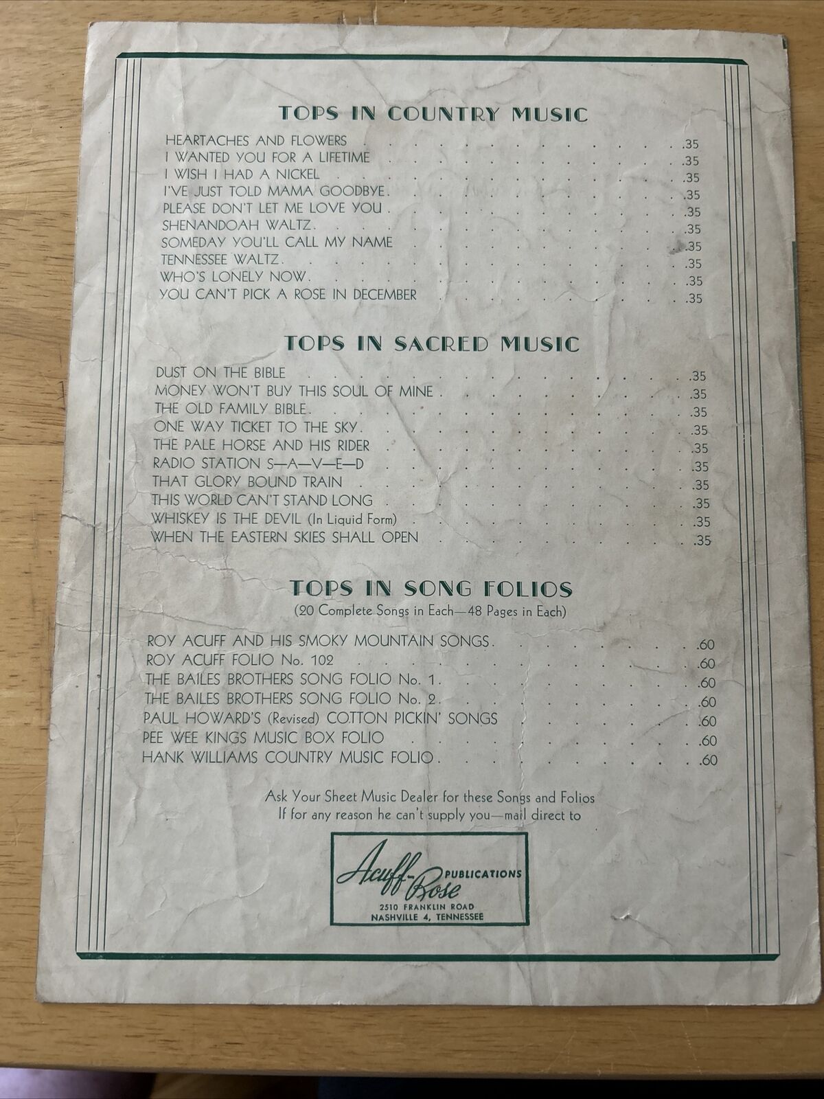 Jealous Heart Sheet Music Jenny Carson 1944