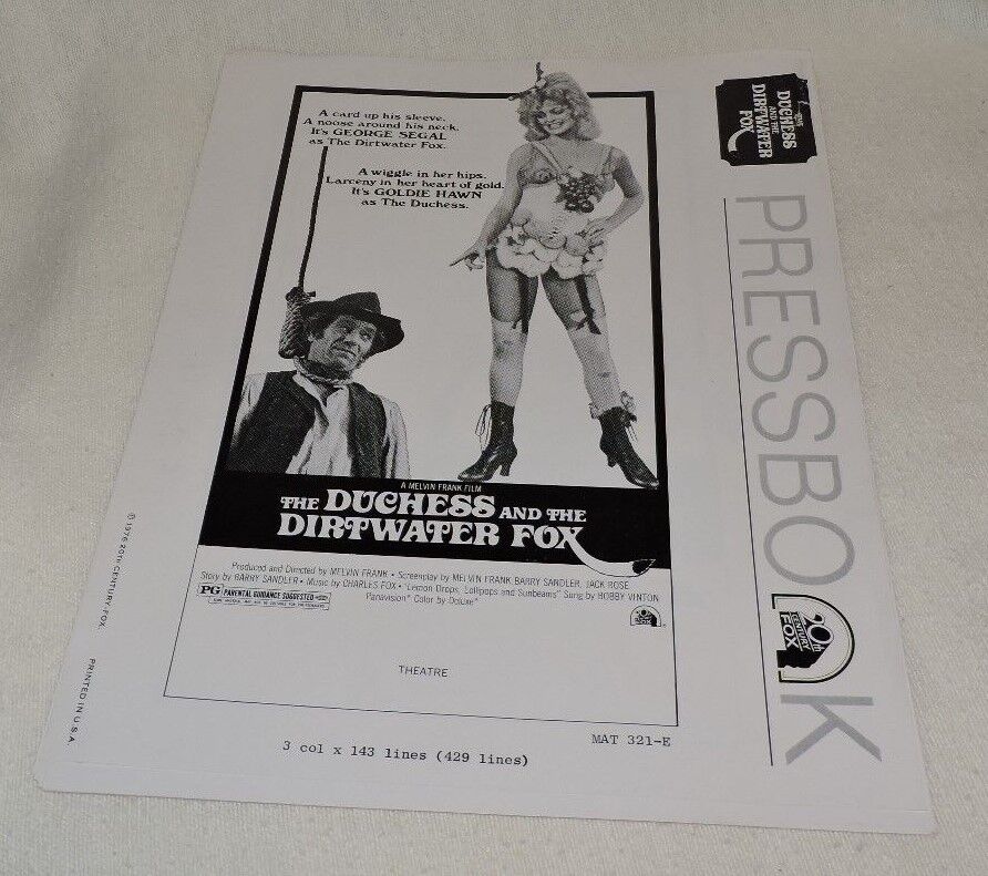 The Duchess and the Dirtwater Fox Pressbook-20th Century Fox-Goldie Hawn