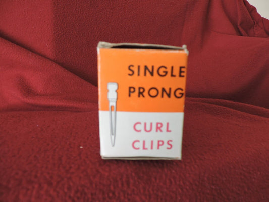 VINTAGE SINGLE PRONG CURL CLIPS BOX BY FLAMINGO