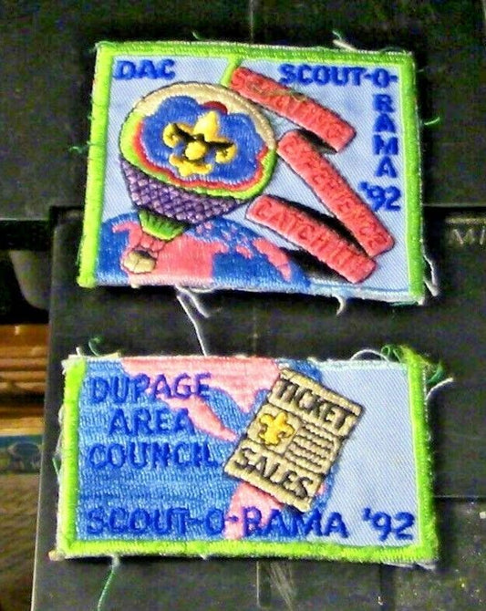 BSA Patch:Scout-O-Rama 1992 Dupage Area Council Patch Set
