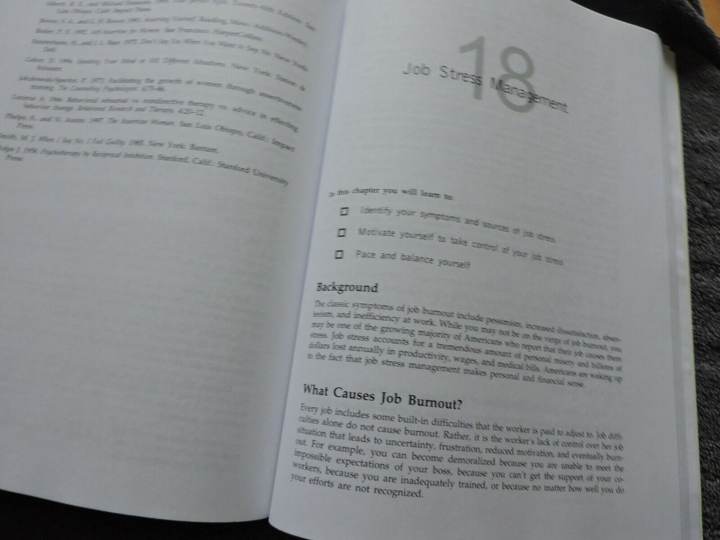 THE RELAXATION & STRESS REDUCTION WOOKBOOK 5TH EDITON--2001