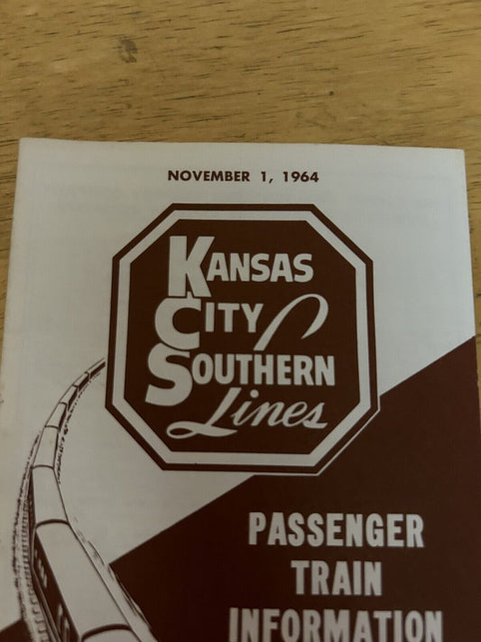 KANSAS CITY SOUTHERN LINES INFORMATION FOLDER NOVEMBER 1964