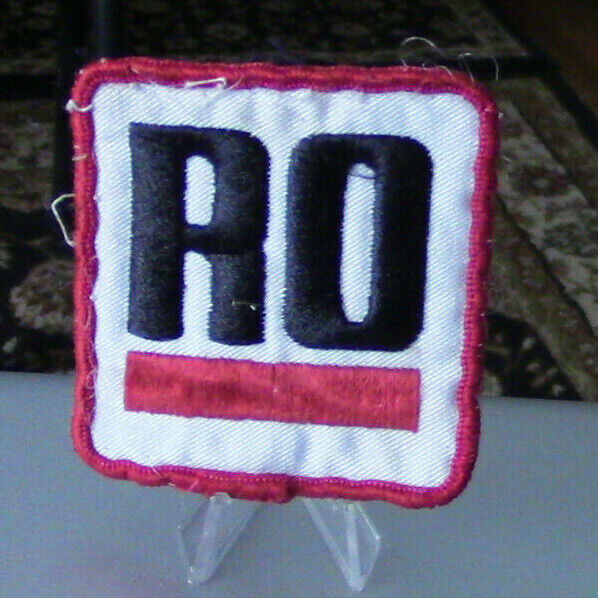 Uniform Patch: RO (White Background/Red Outline & Black Letters)