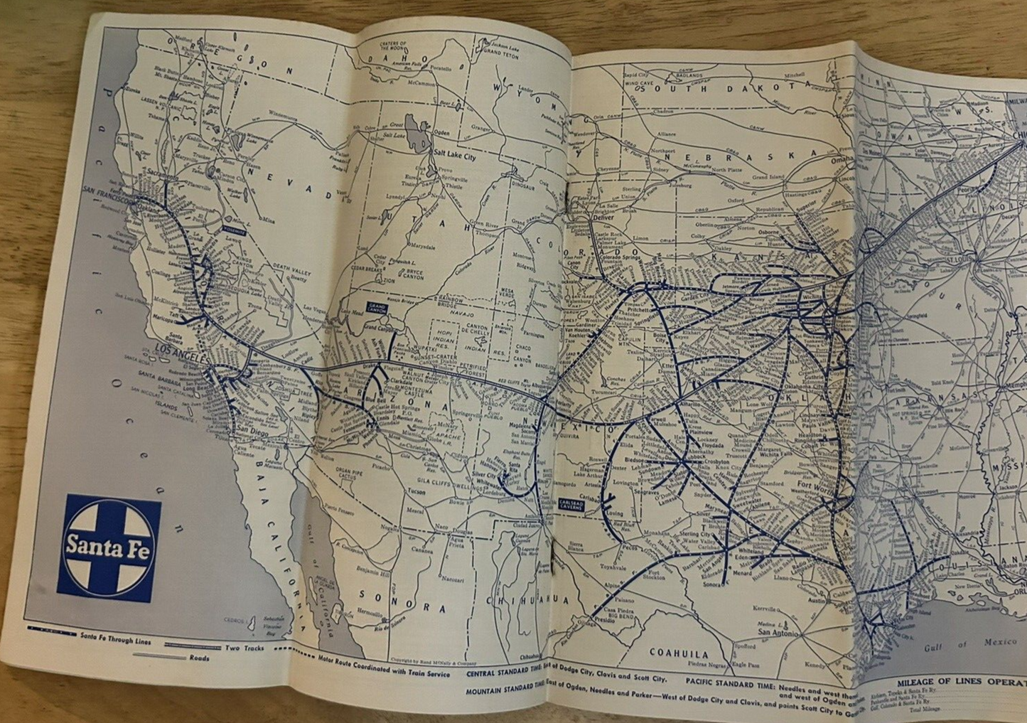 SANTA FE SYSTEM TIMETABLES TICKET AGENT EDITION APRIL 28, 1957