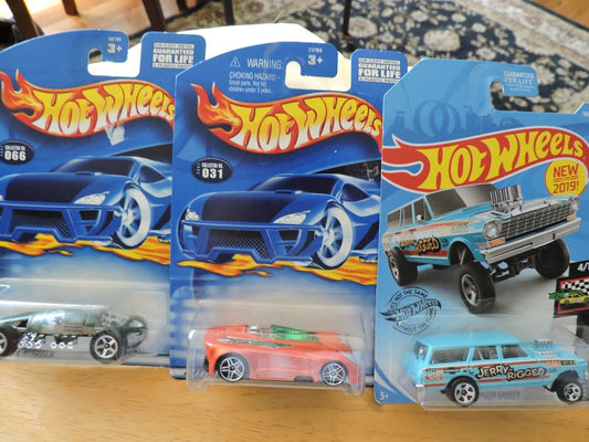 HOT WHEELS--SET OF 3--# 031, 066, & 2019 '64 NOVA WAGON GASSER