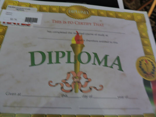 Diploma Certificate NEW PACK OF 25