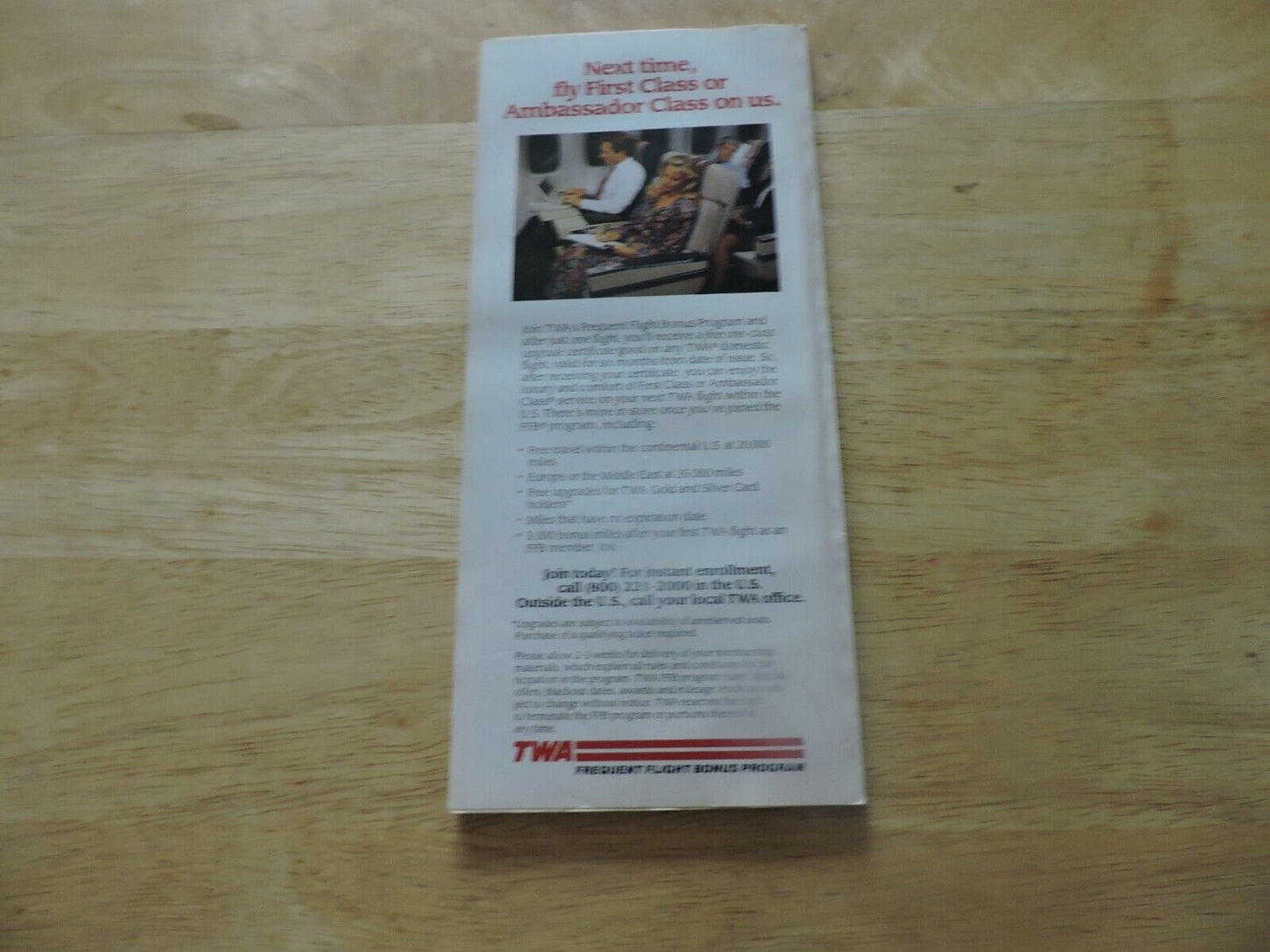 TWA Worldwide Timetable January 7 1993