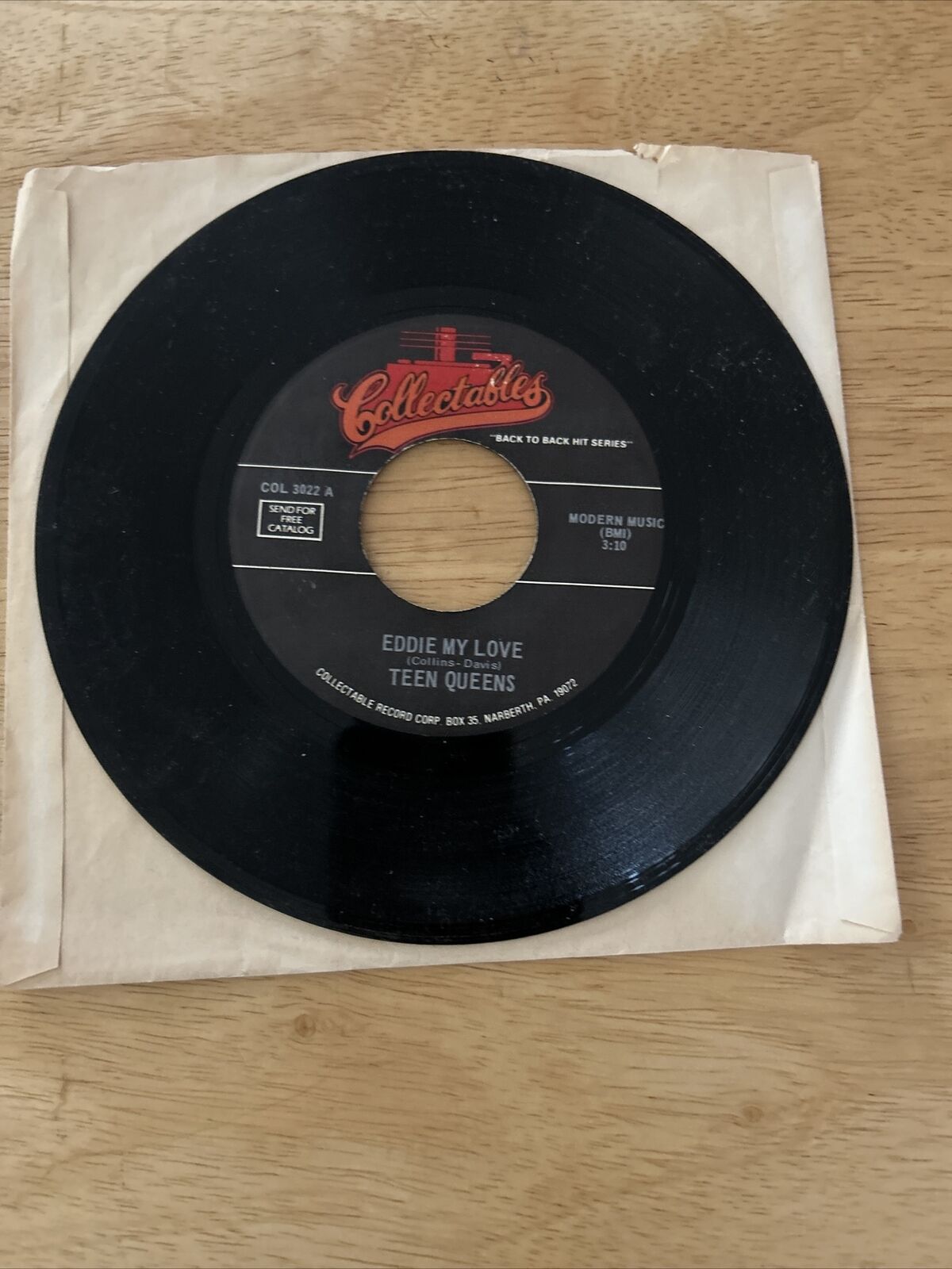Stranded in the Jungle by the Cadets/Eddie My Love by the Teen Queens 45 EP