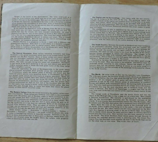 Vintage Norway Travel Brochure