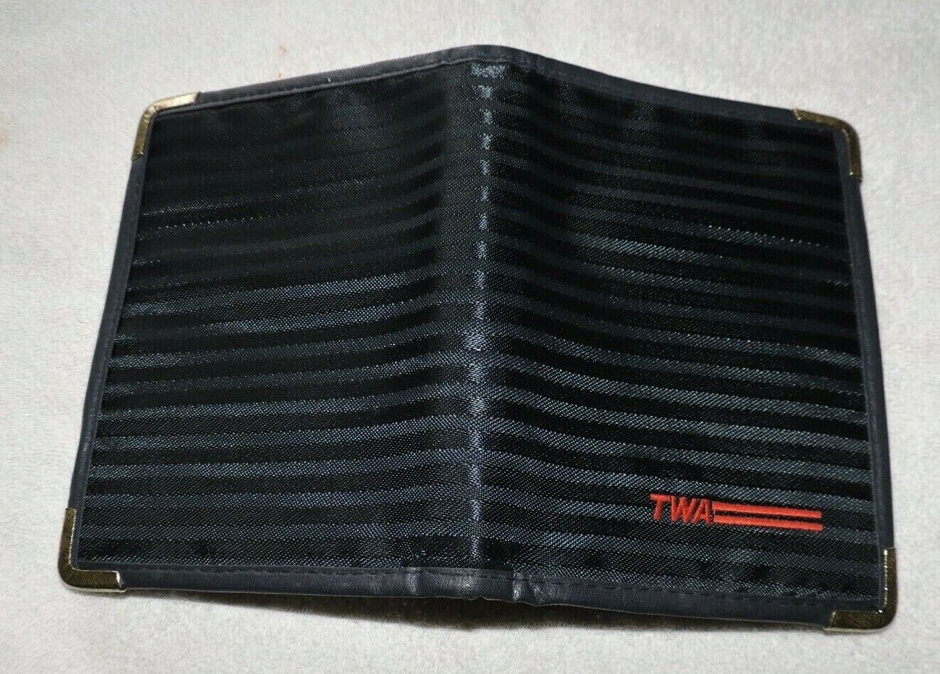 TWA ZIPPERED CASE FOR BUSINESS CARDS AND NOTE PAPER 6.5X4.75 INCHES