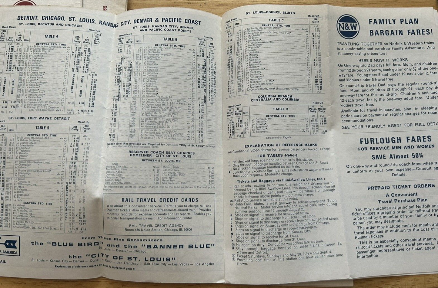 NORFOLK AND WESTERN RAILWAY SYSTEM PASSENGER TRAIN SCHEDULES APRIL 30, 1967