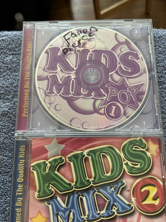 LOT OF 3 MUSIC CDs FOR KIDS: KIDS MIX POP 1, MIX 2, MIX DANCE, 2003