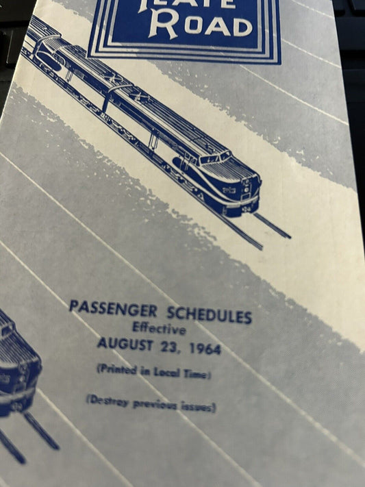 Nickel Rate Road Passenger Schedule AUGUST 23, 1964