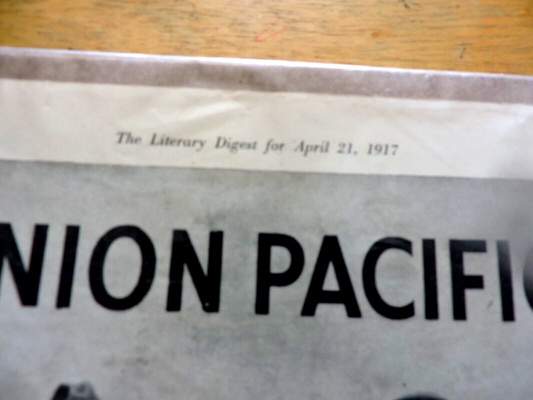 UNION PACIFIC INDUSTRIAL PREPAREDNESS ADVERTISEMENT PAGE 12X8.5 INCHES