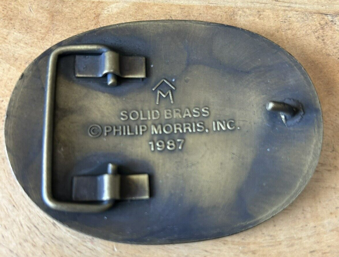 Phillip Morris: MARLBORO Solid Brass Belt Buckle
