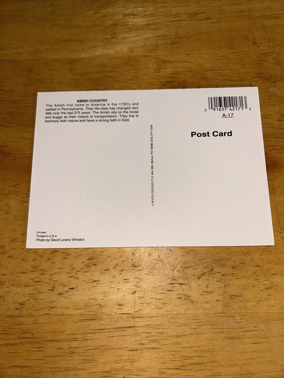 Postcard Unposted: Amish Country