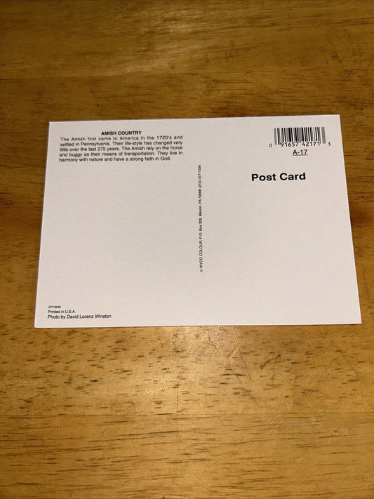 Postcard Unposted: Amish Country