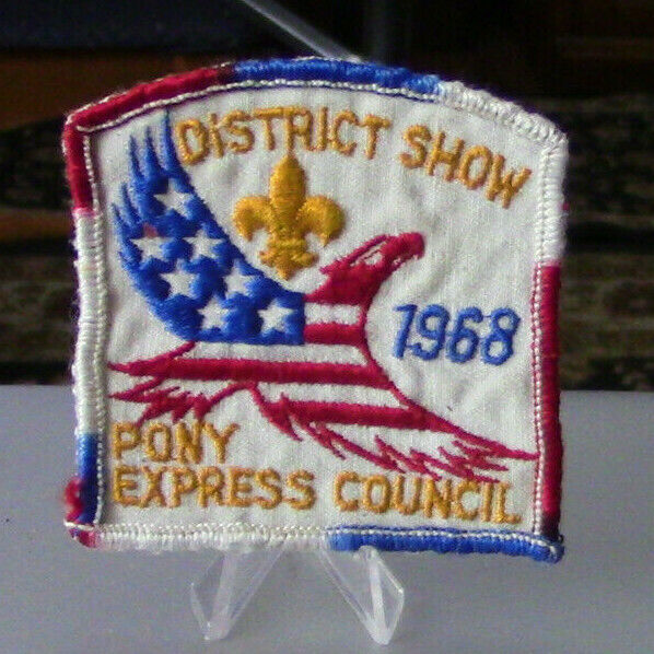 Vintage Official BSA District Show 1968, Pony Express Council Patch