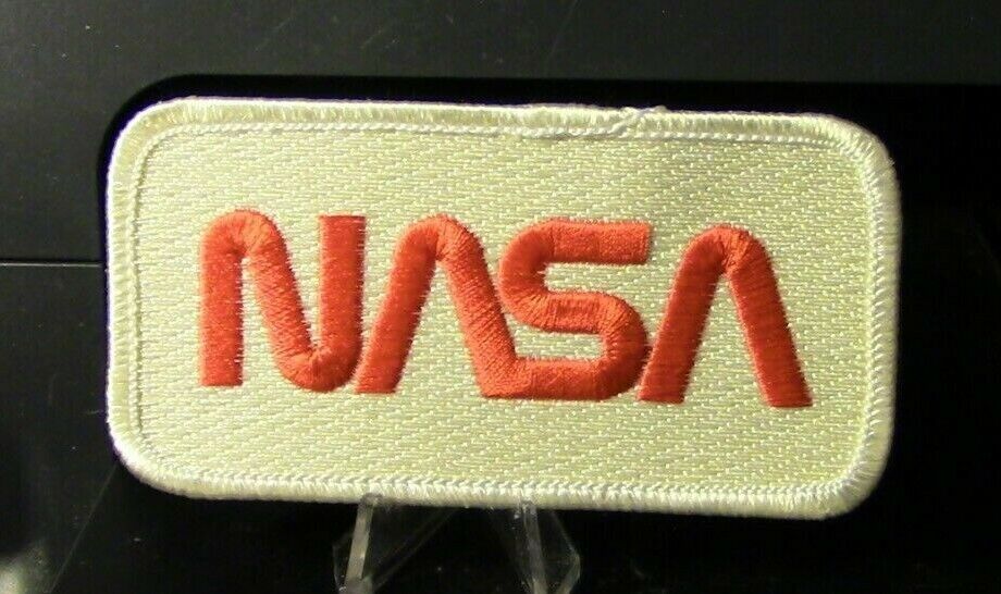 NASA Logo Patch (Red Letters/White Background)
