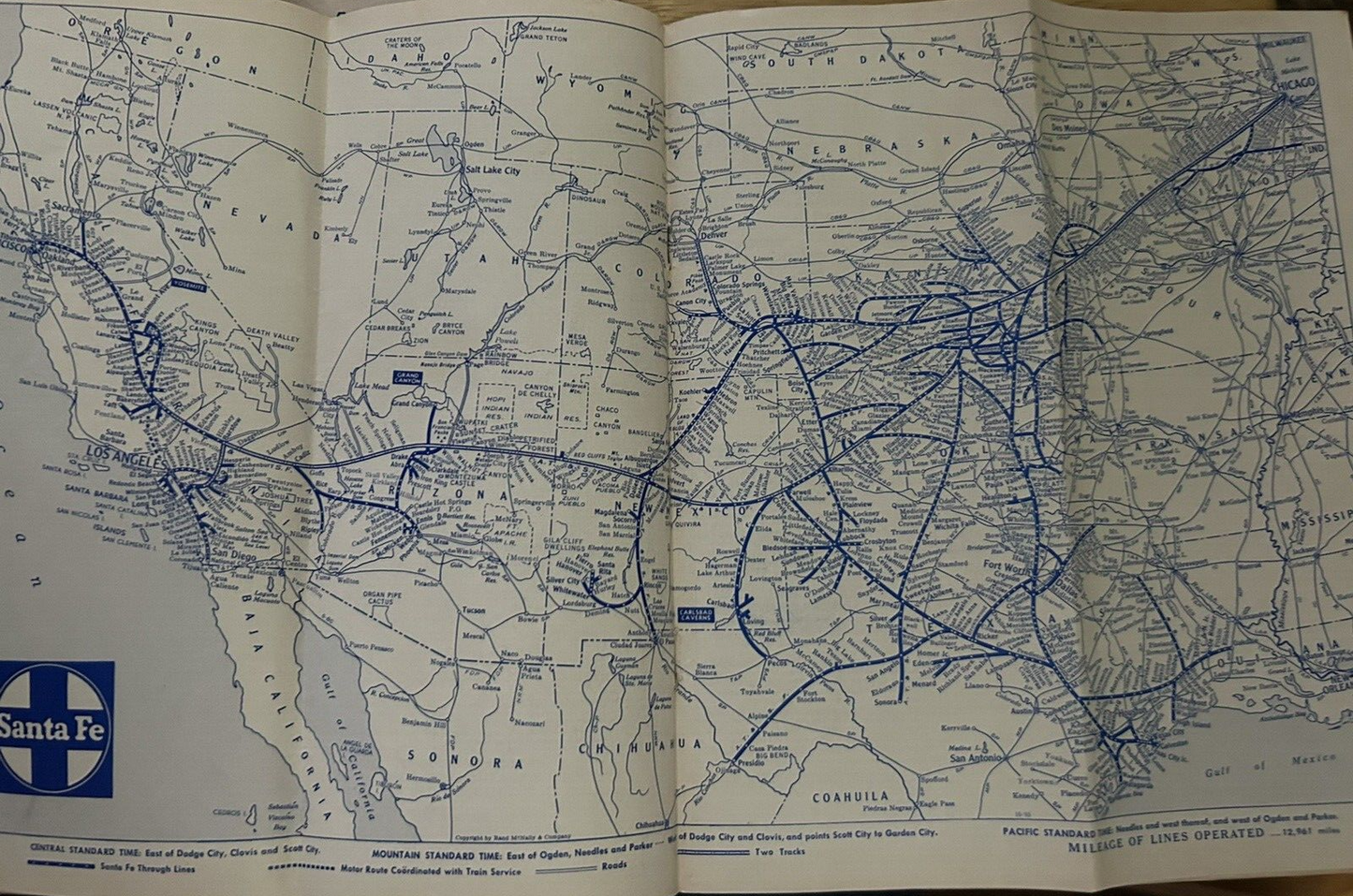 SANTA FE TIMETABLE 1963 FALL/WINTER