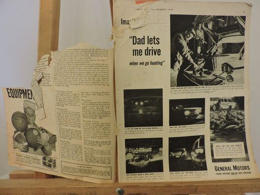 Vintage Boys Life Magazine For All Boys, Sept. 1954, color print ads NO COVER