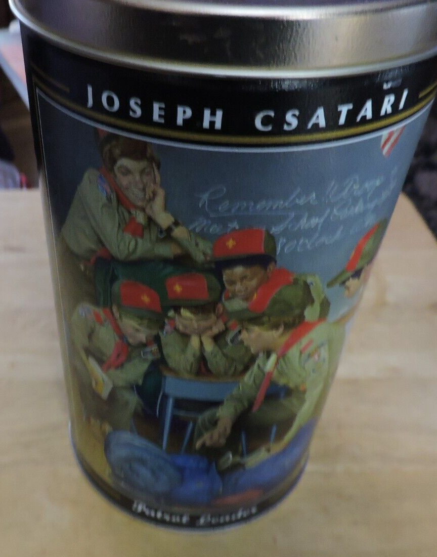 BOY SCOUT POPCORN "PATROL LEADER TIN" JOSEPH CSATARI (EMPTY)
