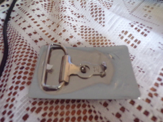 Vintage Belt Buckle: Silver Rodeo Bronco Rider