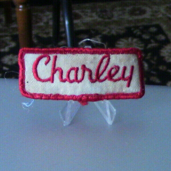 Uniform, Name Patch:CHJARLEY (White Background/Red Outline & Letters)