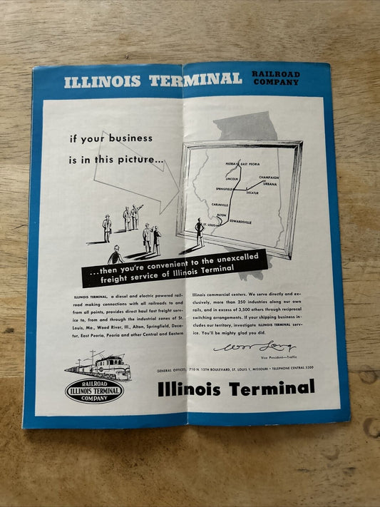 Illinois Terminal Time Table April 26, 1953