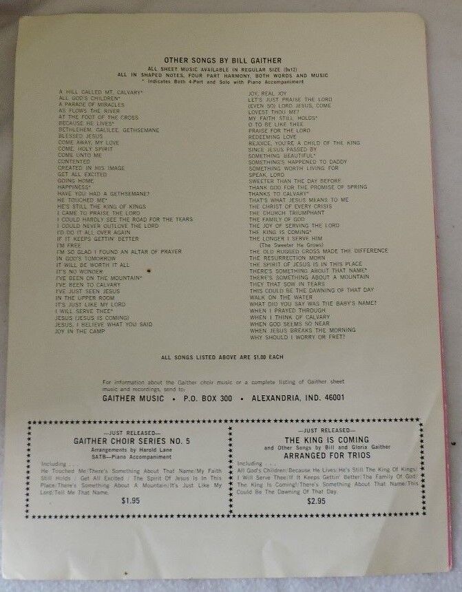 "Let's Just Praise the Lord" Piano Sheet Music-Copyright 1972