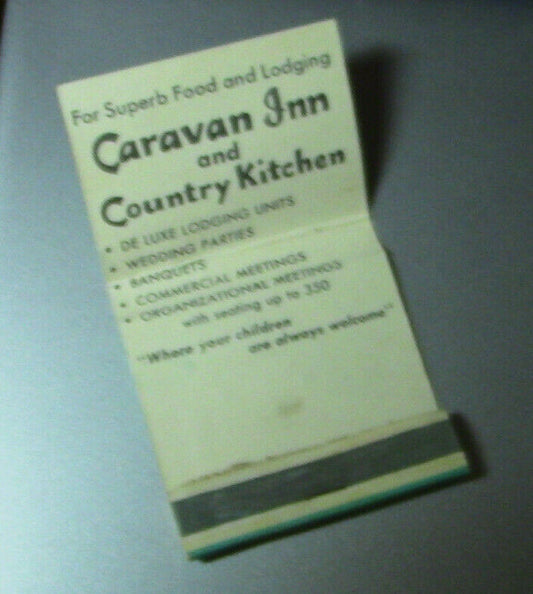 Caravan Inn, Highway 3, Cherokee Iowa Match Book