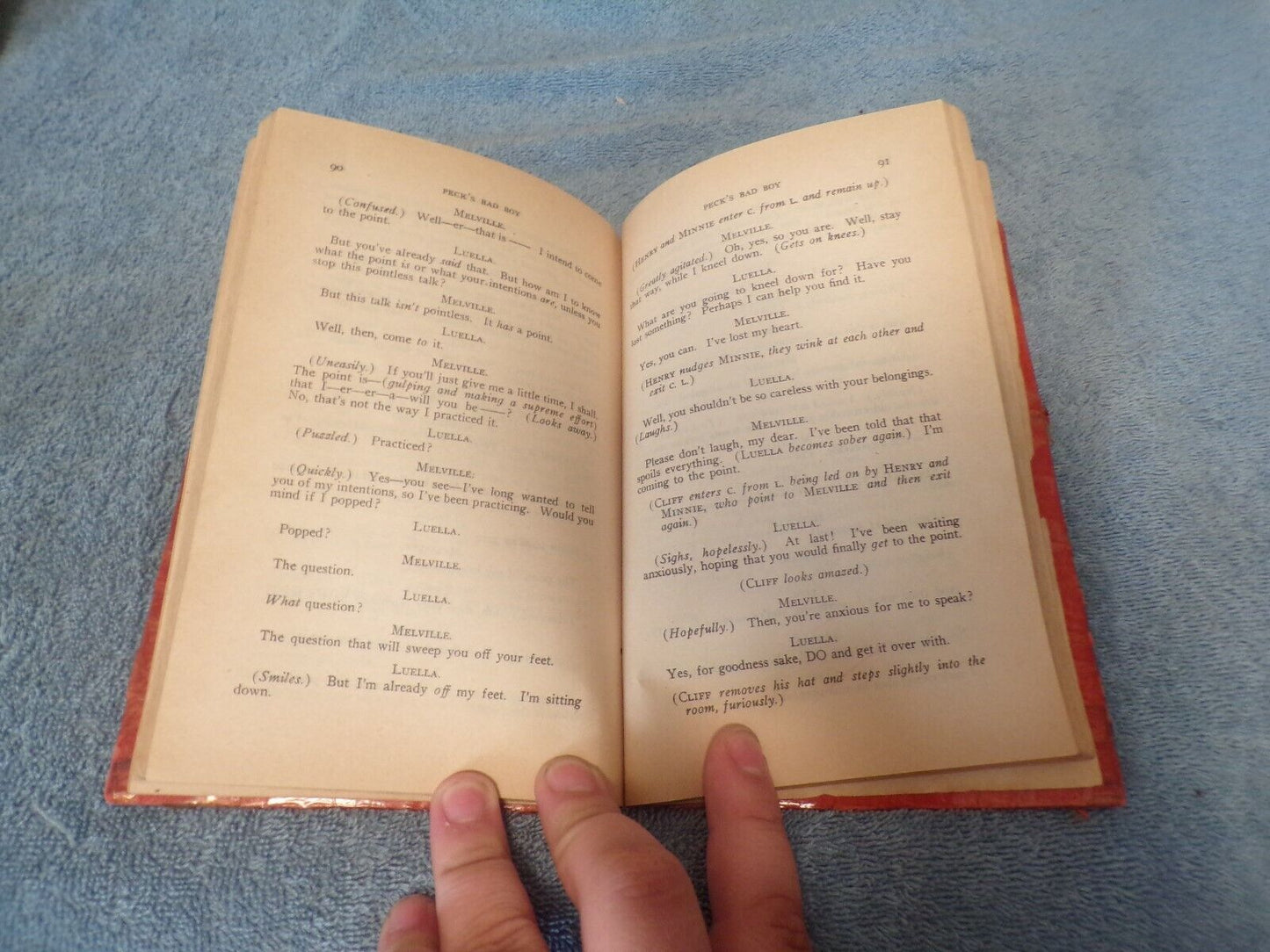 1938 Printing of: Pecks Bad Boy Bakers Play (Script)