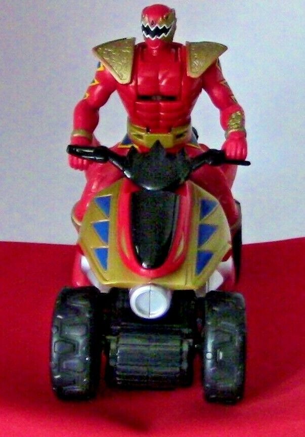 Bandai Red Power Ranger on his Motorcycle