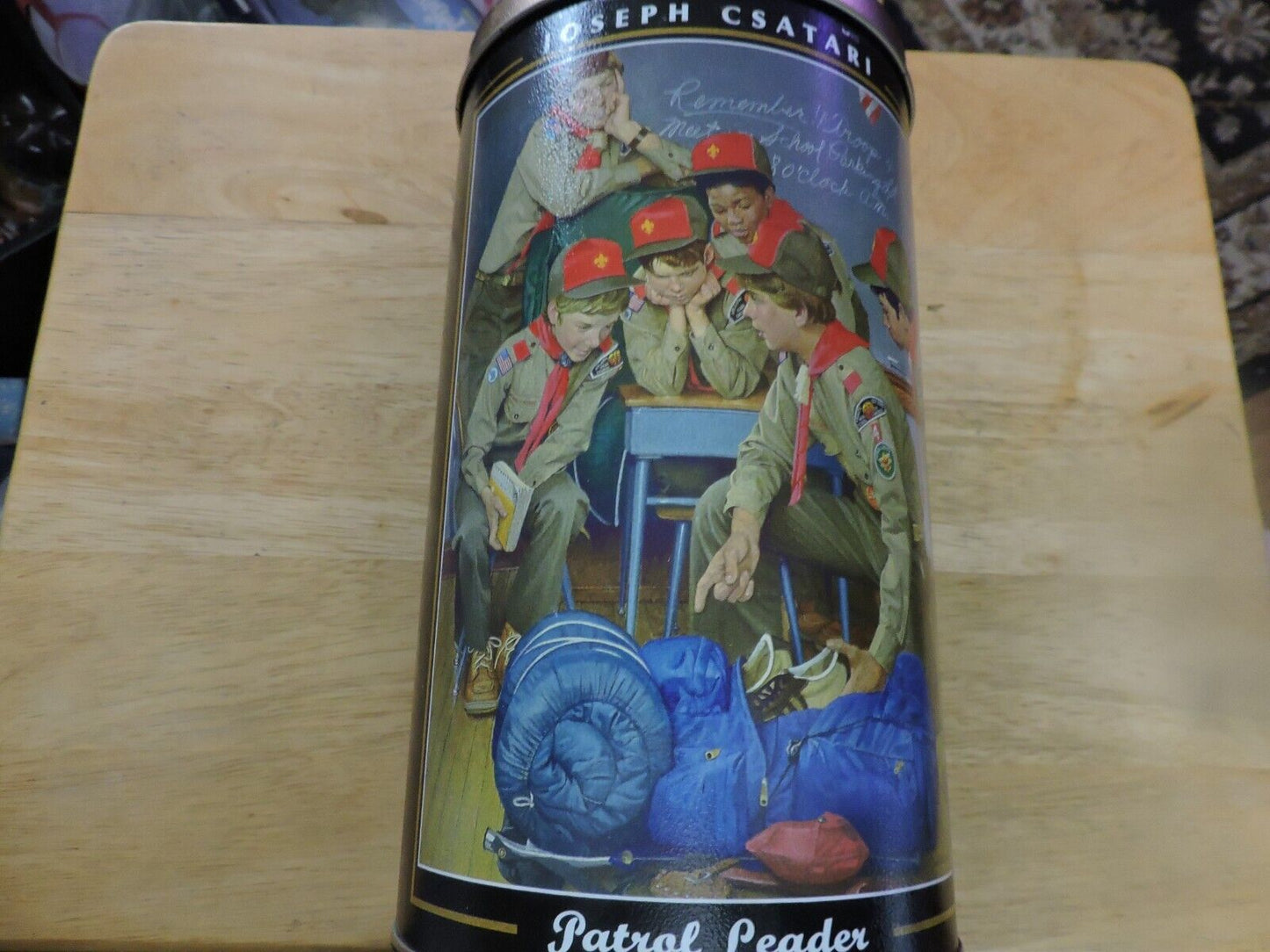 BOY SCOUT POPCORN "PATROL LEADER TIN" JOSEPH CSATARI (EMPTY)