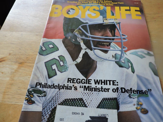 BOYS' LIFE MAGAZINE  OCTOBER 1988 REGGIE WHITE0