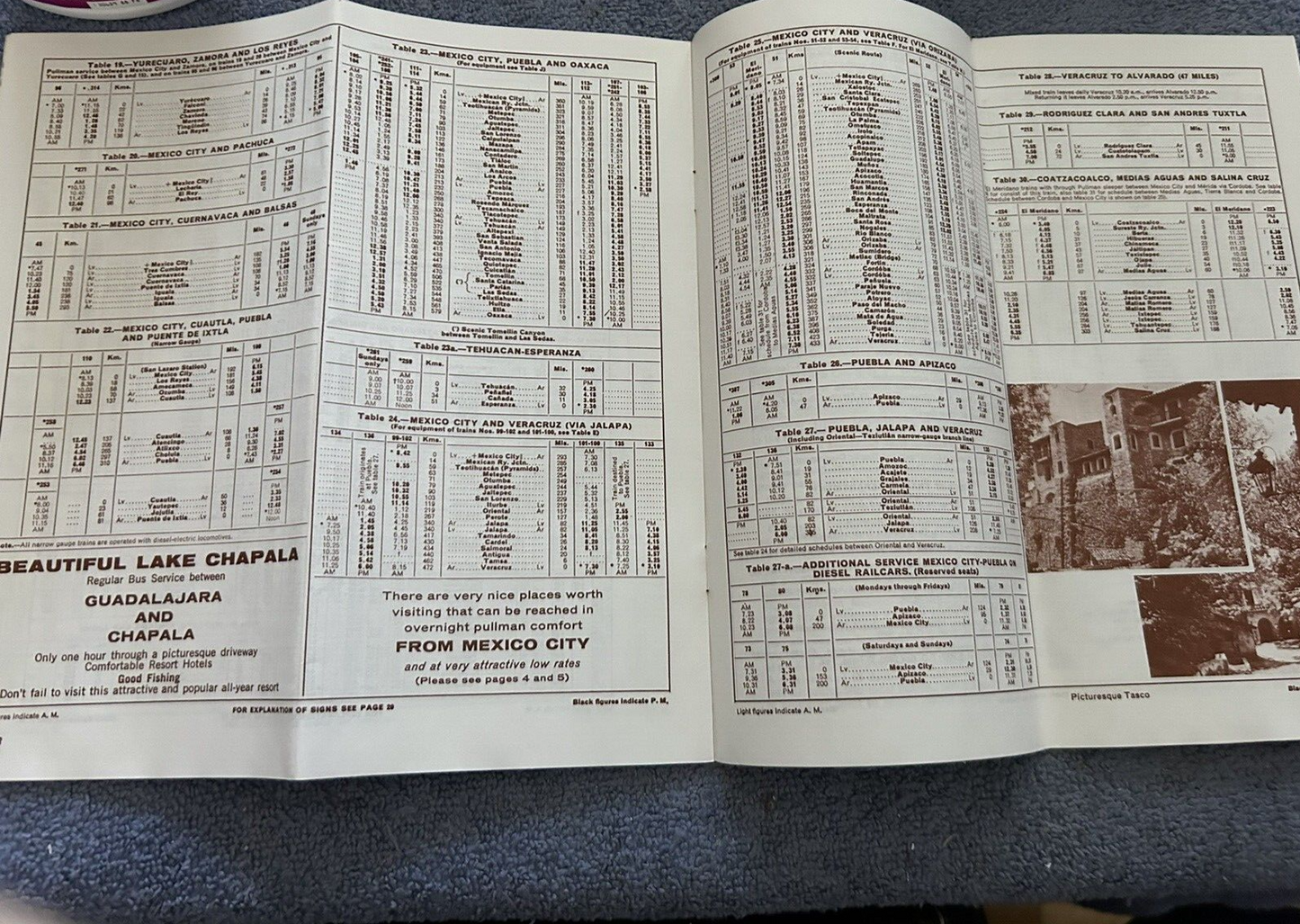RAILROAD TIMETABLE: NATIONAL RAILWAYS OF MEXICO SUMMER 1970