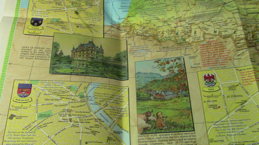 The National Geographic Magazine Map of France 1971