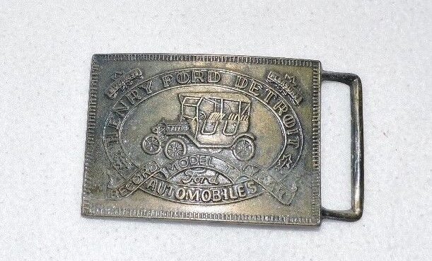 Vintage Numbered (PC2020340010) Henry Ford Detroit Automobiles Brass Belt Buckle