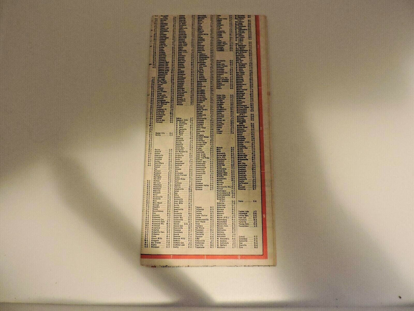 Vintage Ohio Folding Map Produced By Humble