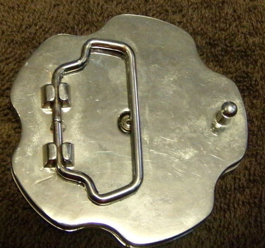 Silver + Gold Belt Buckle: 5 Barrel/44 Mag (2 3/4