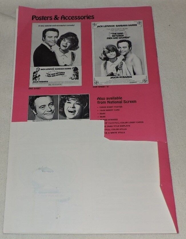 Movie memorabilia: "The War Between Men and Women" Pressbook/Jason Robards