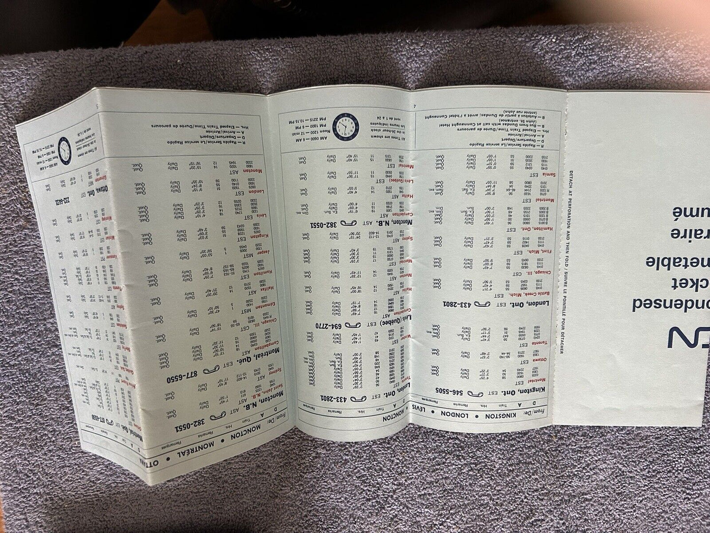 CN CONDENSED SCHEDULES OCTOBER 30, 1966-APRIL 29, 1967